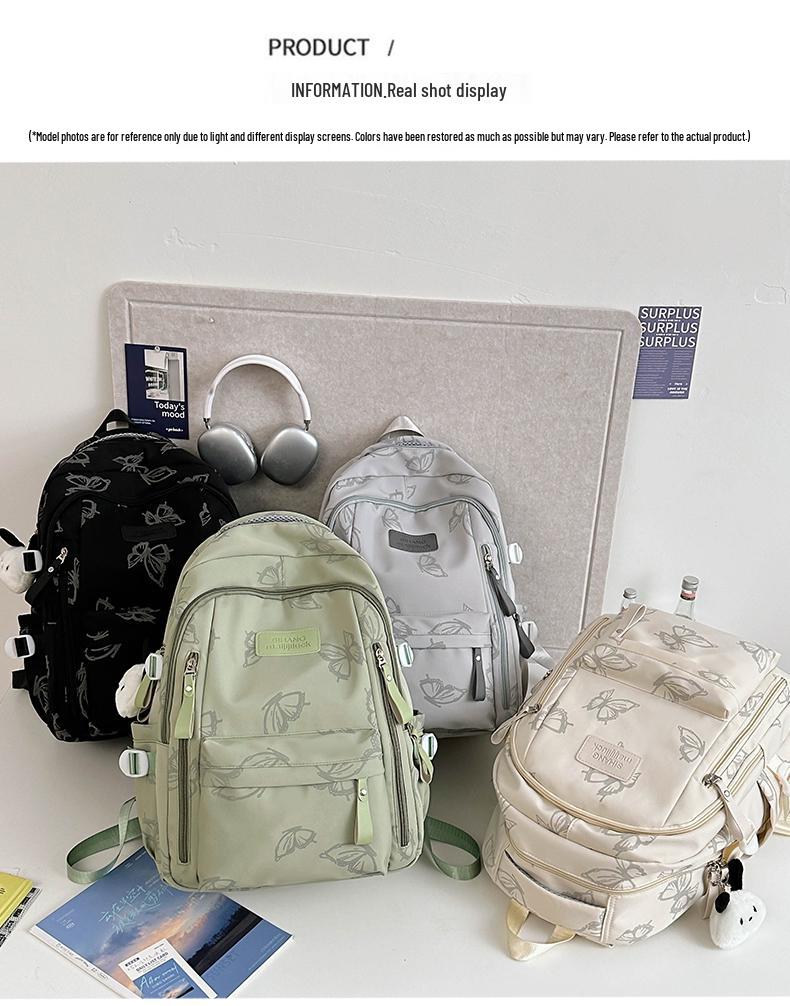 Reflective Butterfly Backpack for Middle & High School Girls – Versatile Shoulder Bag for Students