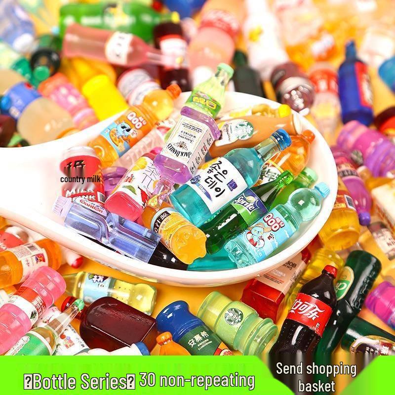 Miniature Food & Drink Set: Small Supermarket Model Toys for Pretend Play