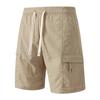 Zomer Heren Cargo Broeken IJszijde Ademende Korte Broeken Elastische Taille Effen Kleur Koel Gevoel Korte Broeken Mode Streetwear