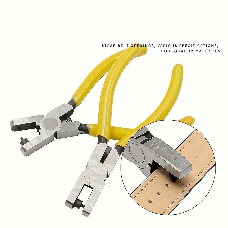 Precision 2mm Multi-Function Punch Pliers for Watches, Belts, Shoelaces & Sandals - Durable Carbon Steel Craft Tool belt puncher