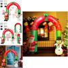 Festive Inflatable Christmas Decoration Glowing Santa Claus Snowman Gingerbread Man Yard Ornament