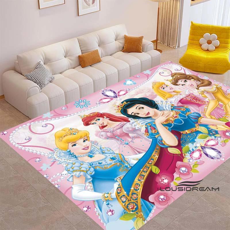 This Disney pink princess-themed rug is suitable for girls' bedrooms, bedside tables, living rooms, sofas, floor mats, children'