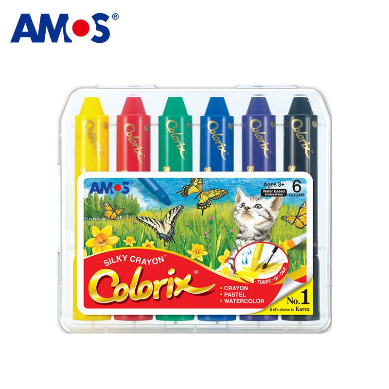 AMOS Safe Washable Twistable Crayons: Children s Colorful Drawing Pen and Oil Pastel Set