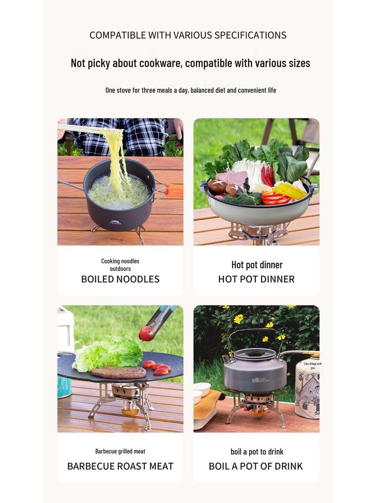 Tuocun Portable Outdoor Camping Stove: Folding High-Altitude Gas Burner