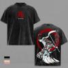 Sekiro Wolf Shinobi Anime Graphic Tee Vintage Front Back Short Sleeve