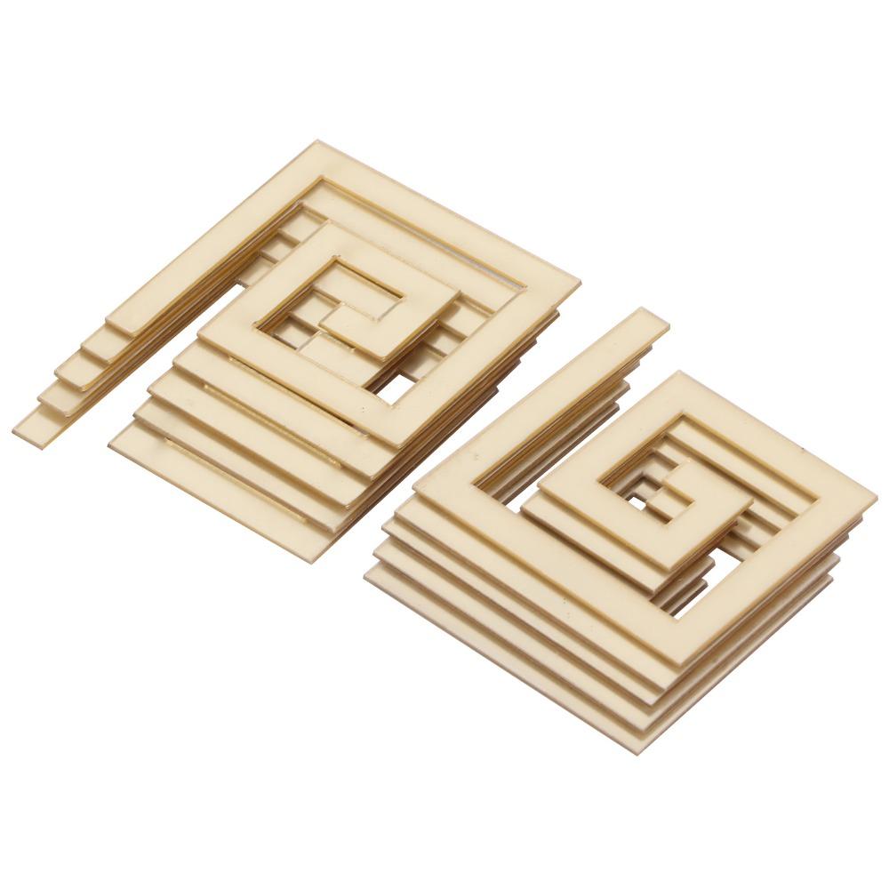 10Pcs 3D Acrylic Wall Decor Acrylic 3D Wall Sticker Stylish Mirror Wall Sticker  DIY Decoration