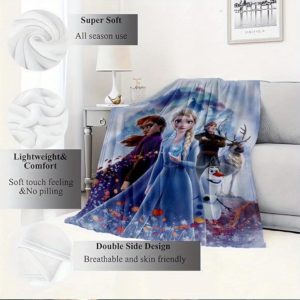 1pc Flannel Frozen II Elsa Anna Olaf Sven Kristoff Sofa Throw Blanket Bed Coverlet Gift Home Decoration