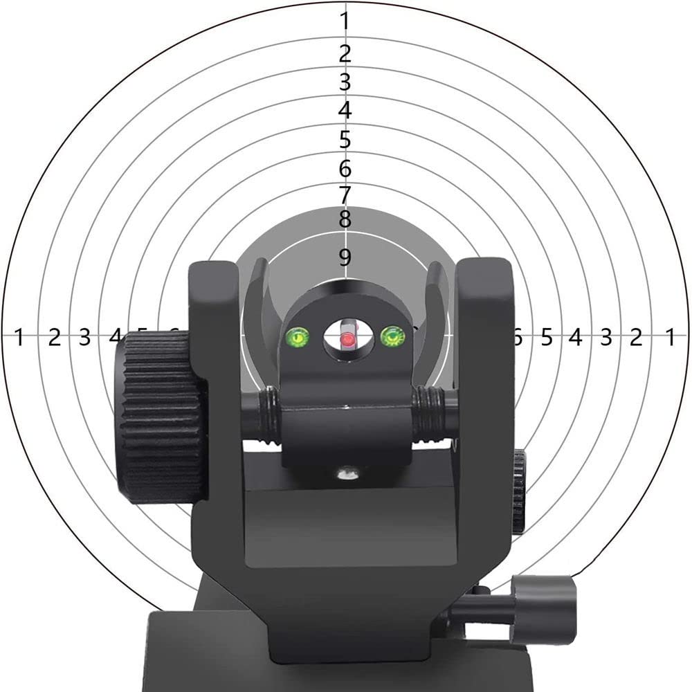 HWZ Tactical Low Fiber Optic Iron Combat Folding Fiber Optic Front and Rear Sight Set with Aiming Set Adjustment Tool (Black)