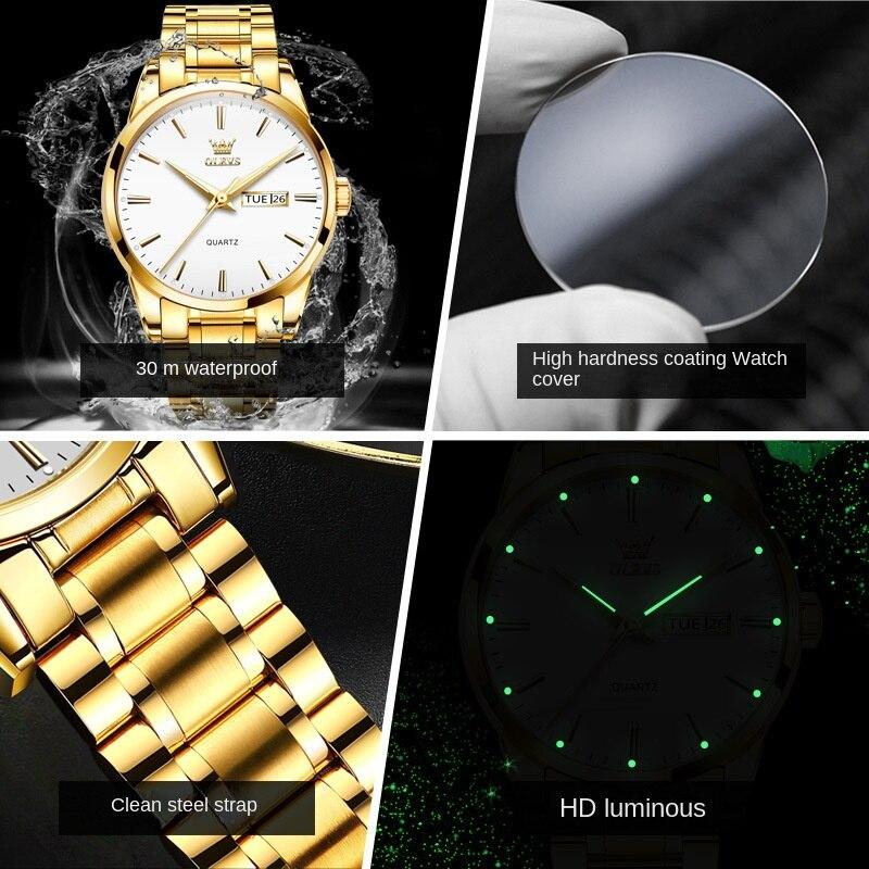 OLEVS Brand Watch Quartz Watch Multifunctional Waterproof Luminous Men Watch Men Watch