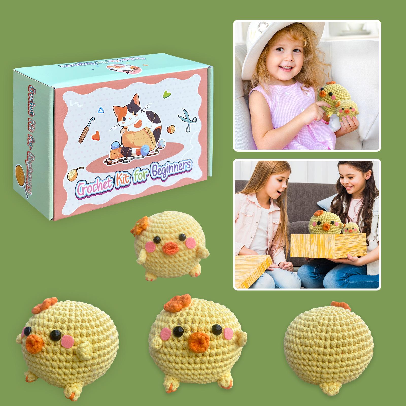 

Two Packs Of Milk Yellow Chicks Crochet, Woven Materials, Heart-To-Heart Handmade Dolls, Gifts Diy Keychains medium size