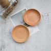 Wood Dessert Plate Round The Afternoon Tea Dishes Solid Wood Tableware Food Fruits Dish Wooden Bowl
