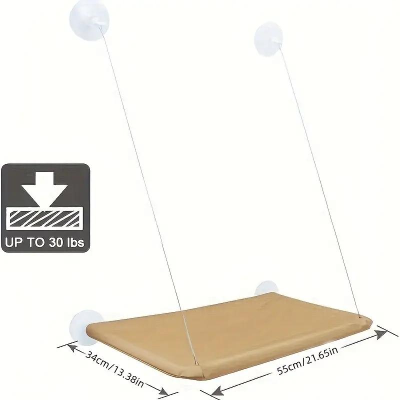 Cozy Window-Mounted Cat Hammock: Detachable, Washable, Steel Wire Suction Cup Bed