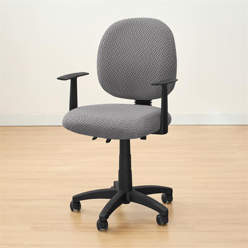 2pcs/set Anti-dirty Office Armchair Cover Jacquard Stretch Gaming Chair Slipcover Universal Spandex Computer Seat Cover