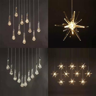 10 Water Drop Chandelier Sea Urchin Chandelier Wedding Christmas Day Props LED Decorative Lights