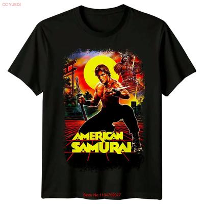American Samurai 1992 Movie Poster Inspired T Shirt Retro 90s  Vintage Washed Slightly Graphic Top For Everyday Wear Stretched