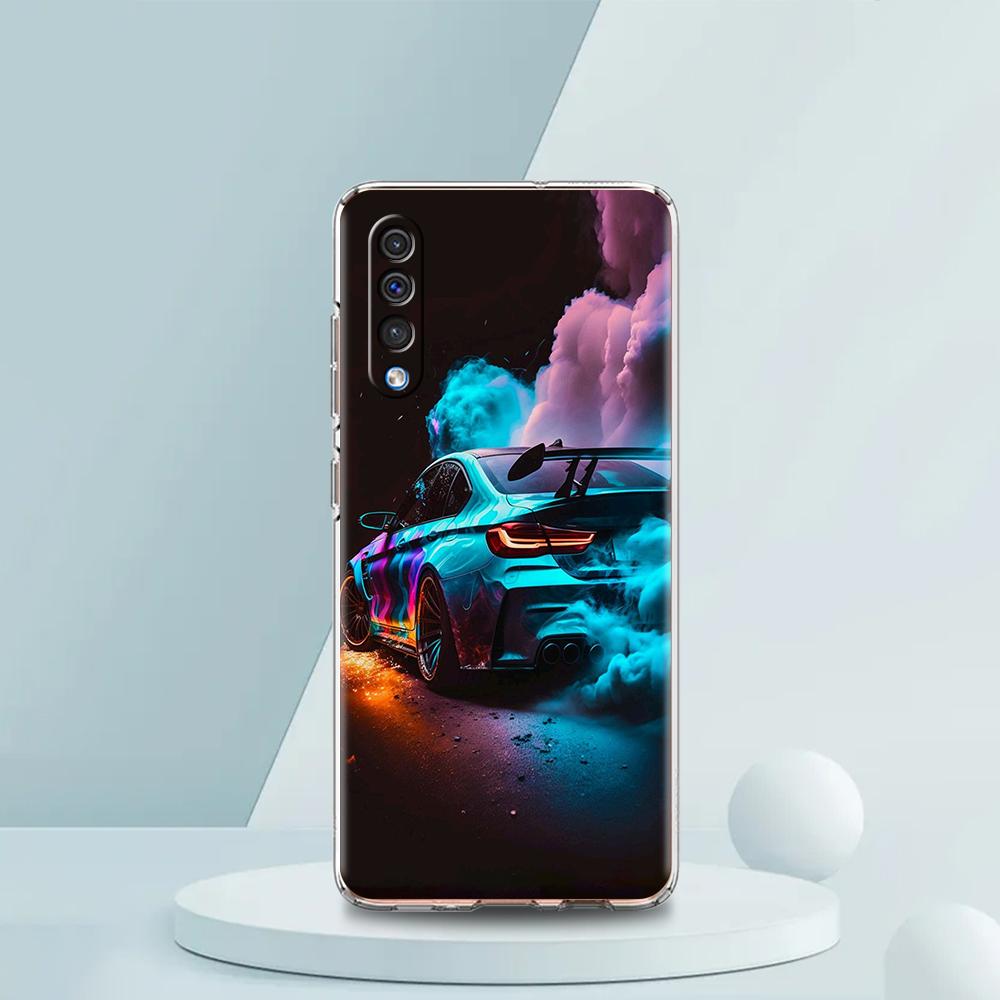 New Sports Car Shape Transparent Phone Case for Samsung Galaxy A12 A22 A50 A70 A40 A10 A20 A30 A02 A03S A04 Cover Silicone Shell