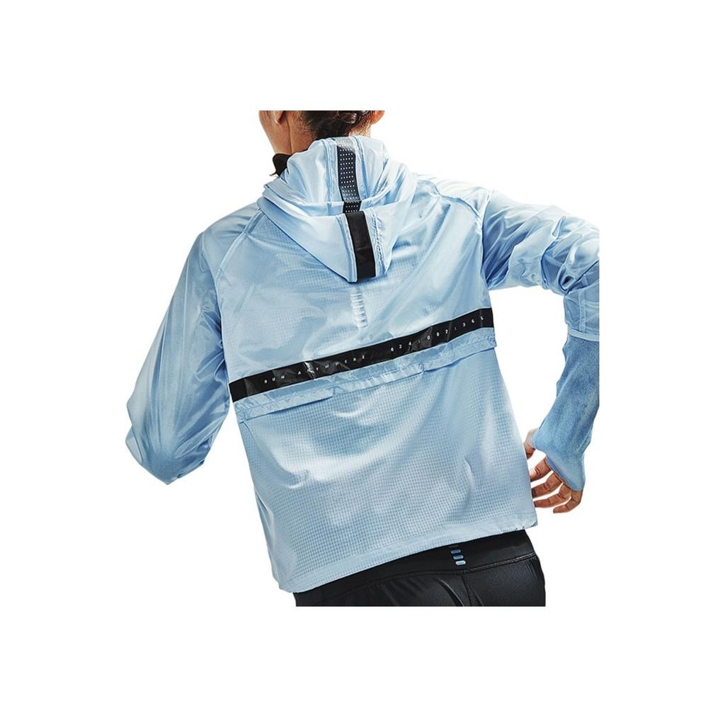 Under Armour UA Sun Protection Series Anywhere Anorak Lightweight Breathable Hooded Jacket With Large Pockets Women Jacket Blue 1361368-438