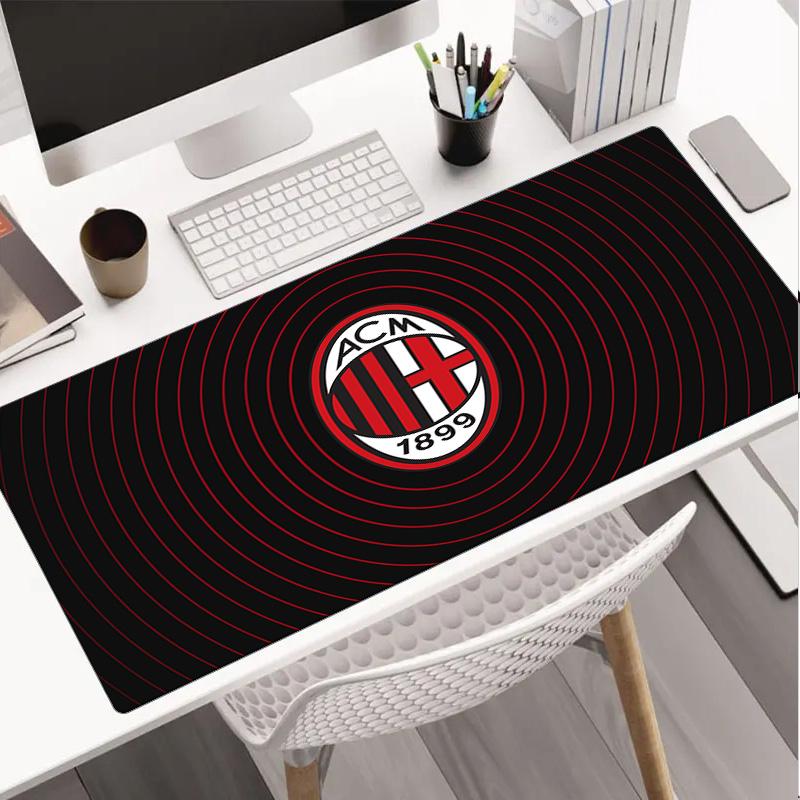 Tappetino per mouse con stemma AC Milan, Tappetino per mouse, Tappetino per mouse da gioco, Tappetino per tastiera, Decorazione per scrivania per computer portatile, Regalo per tifosi, Regalo di compleanno