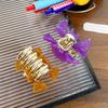 Zinc Zinc Alloy Shiny Acrylic Shark Clip Dazzling Colors Bat Wings Hair Claw Halloween Bat Hair Claw  Girl