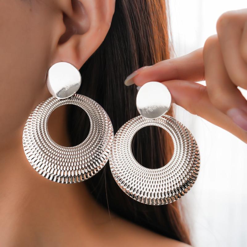 Personalisierte Hohlkreis-Metallohrringe, Modische und Hochwertige Damenschmuck-Accessoires, Trendige Party-Hängeohrringe