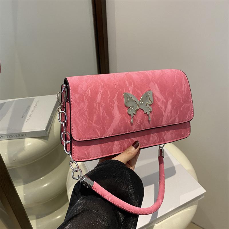 Gentle Large Capacity Bag for Women New Trendy Fashion Chain Student Class Bag Commuting One-shoulder Small Square Bag