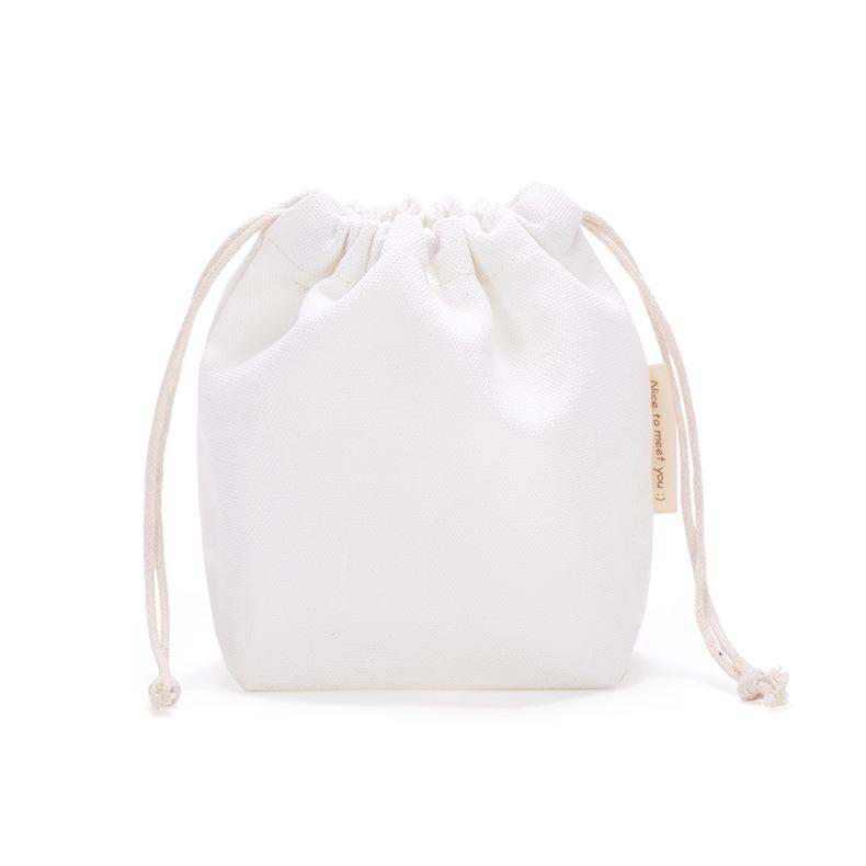 Custom Mini Colored Canvas Drawstring Storage Bag