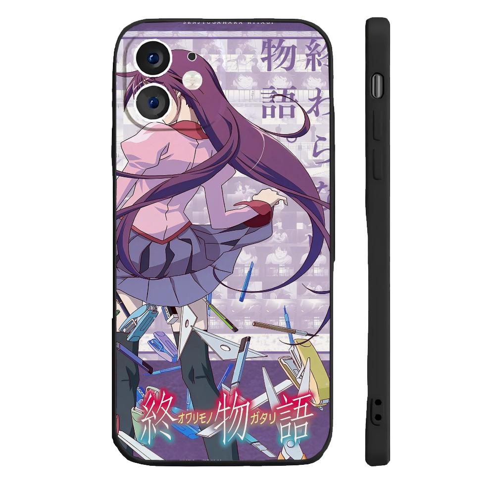 Hitagi Senjougahara Phone Case Silicone Soft For IPhone 16 15 14 13 12 11 Plus Pro Max Plus