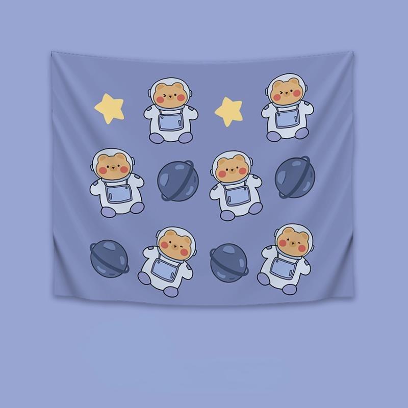 Cute Cartoon Bear Tapestry Bohemian Room Decoration Style Tapestry Essential Wall Cloth Tapestry for Dormitory Rooms