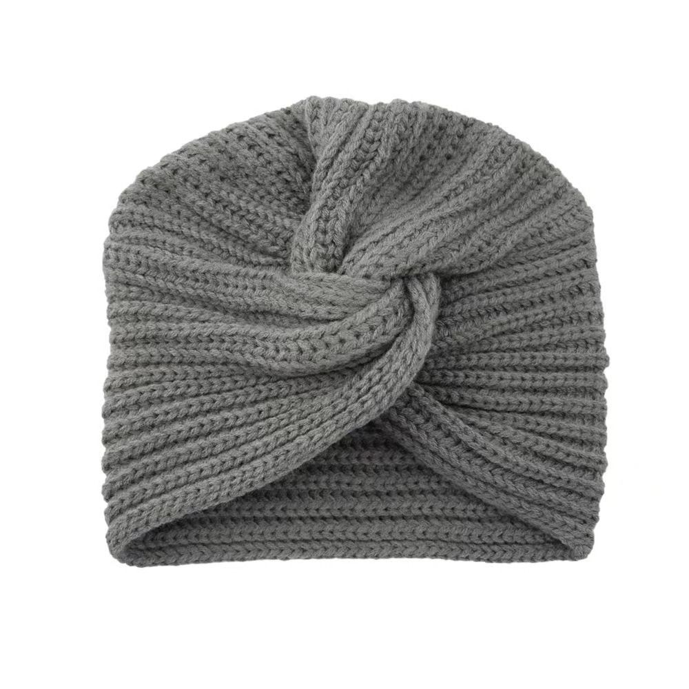 Warm Knitted Turban Hat Twist Women's Headwear Casual Wool Turban Cap  Autumn Winter