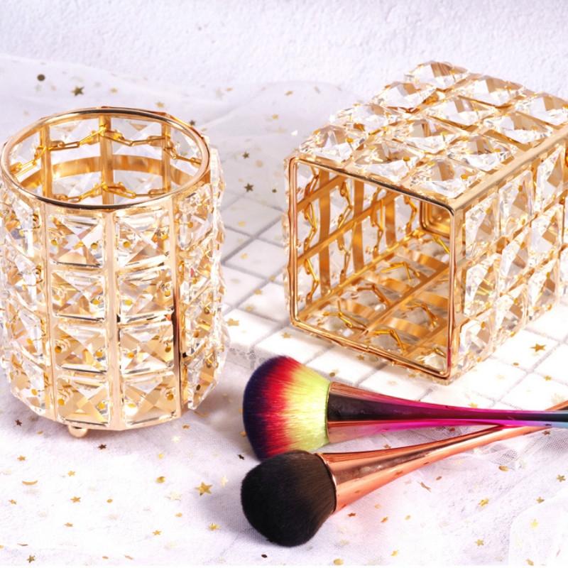 Nordic Crystal Pen Holder Makeup Brush Nail Brush Storage Box Dressing Table Exquisite Decoration