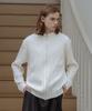 Dekkoloso Wave Pattern Two-Way Knit Zip-Up [Ivory]