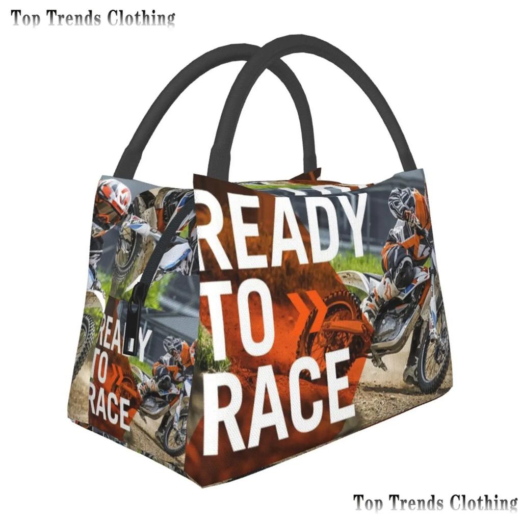 Ready To Race Thermal Insulated Lunch Bag Enduro Cross Motocross Bitumen Bike Life Resuable Lunch Container Storage Food Box