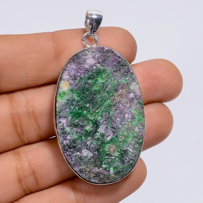

Awesome Top Grade Qualite 100% Natural Kammererite Druzy Oval Shape Ethnic Style Handmade Jewelry 925 Steling Silver Pendant 2 WSJ-5015 2