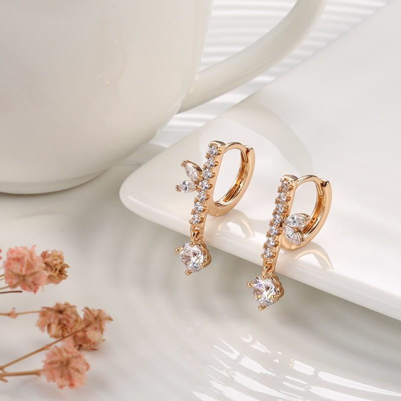 

Fashion chic wind diamond-set butterfly earrings women s light luxury zircon earrings copper electroplating premium earrings