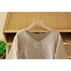 DIMANAF 2026 Women Plus Size New Summer Blouse Shirt Short Sleeve Casual Loose Lady Tops Shirts Linen Embroidery