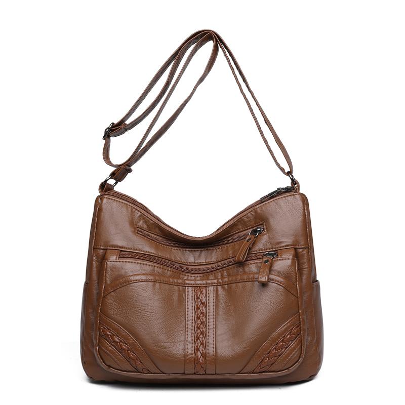 Multi-compartment Simple All-match Middle-aged and Elderly Mother's Large-capacity Casual Shoulder Crossbody Bag