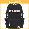 Unisex Nylon School Backpack With Vintage Letter Splicing Design For Day Trips