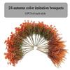 Künstliche Herbstblumen UV-beständig Künstliche Veilchen Ahornblatt-Picks Orange Realistisch