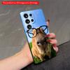 2DFlat Samsung Phone Case Capybara In Glasses On Grass Applicable To Galaxy S22 S23 S24 S25ULTRA S26 A12 A13 A14 A15 A16