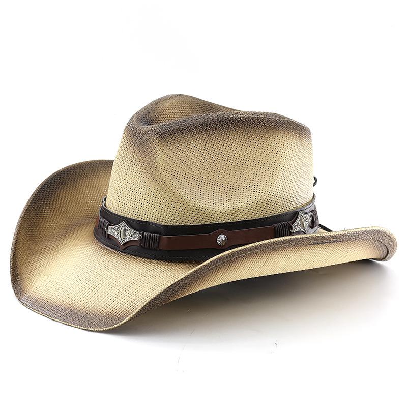 Western Cowboy Hat - Unisex Outdoor Hiking, Travel, Sun Protection, and Shade Hat - Tibetan Style Jazz Hat - Beach Hat