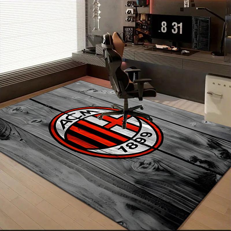 Milan Football club Printed Office Carpet Chair Cushion  Entryway Rug, Rugs for Living Room, Bedroom Christmas gifts