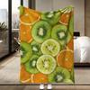 Mango and Orange Fruit Pattern Blanket for Sofa Bed Travel Camping Living Room Office Conditioning Blanket for All Seasons Gifts