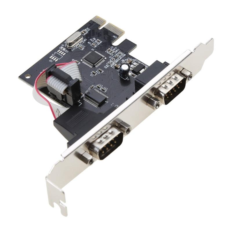 1Pcs Rs232 Com Pci-E Pci For Express Expansion Adapter Car Diy Accessories Pcie To 2 Serial Db9 Card