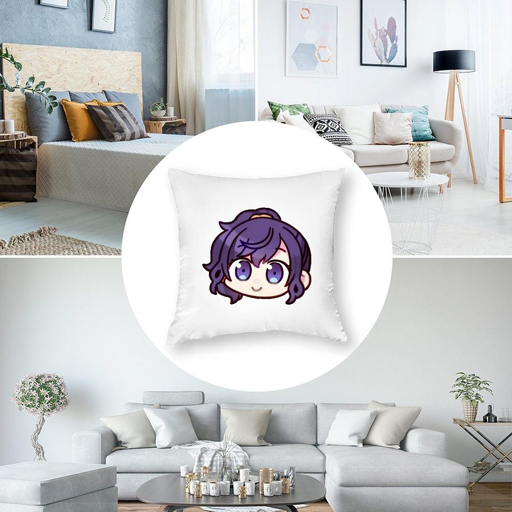 A-Asahina Mafuyu Chibi Pillow Case 3D Print Polyester Fiber 40*40 Cm Home Sofa Throw Pillow Cover Decoration Festival Gift