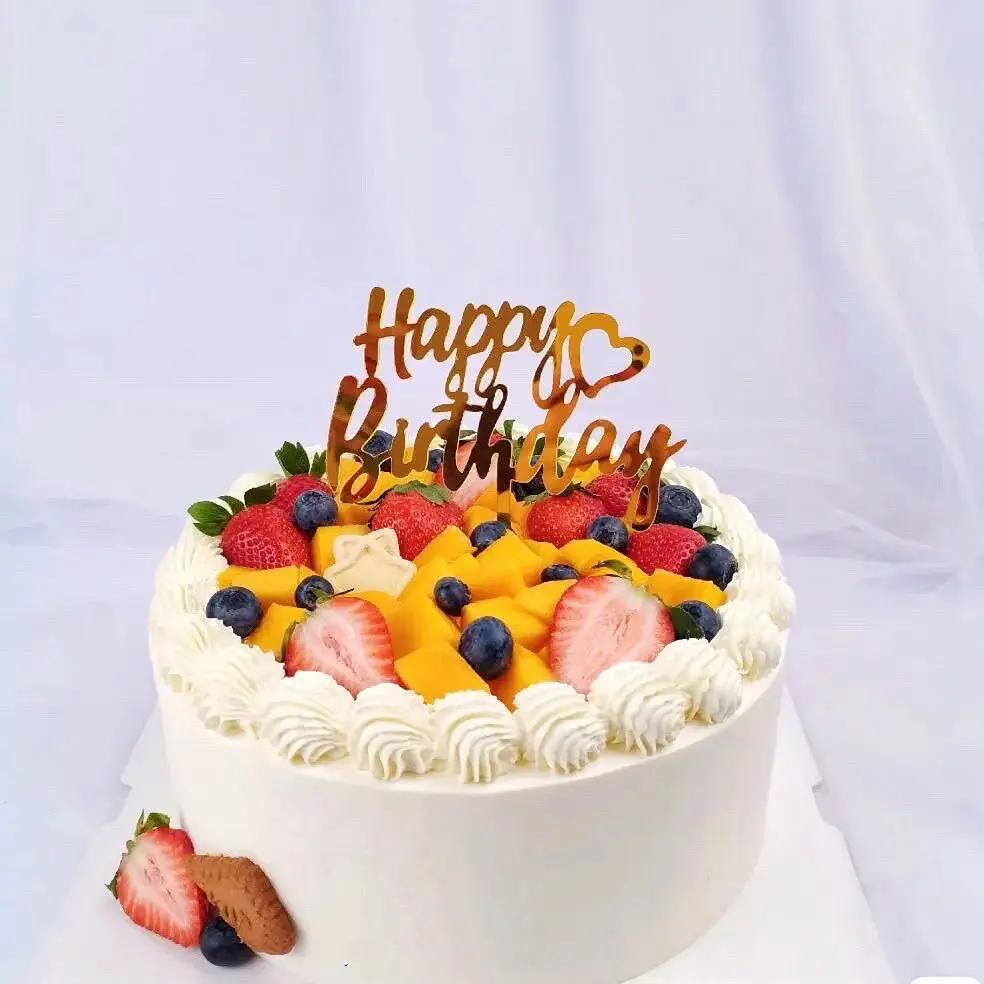 Simulated Birthday Cake Model Crafts Fake Fruit Cake Mold Decoration Shop Window Sample Display Home Ornaments Photography Props