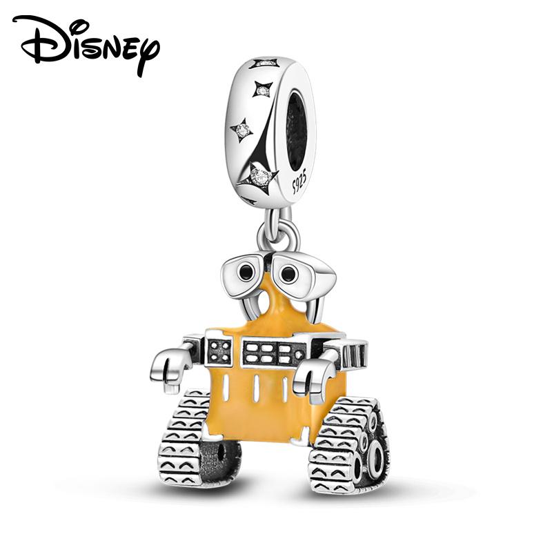 Disney 925 Silber Winnie Puuh Kürbiswagen und Minnie Anhänger Perlen Geeignet für DIY Armband Kann an Familie und Freunde verschenkt werden