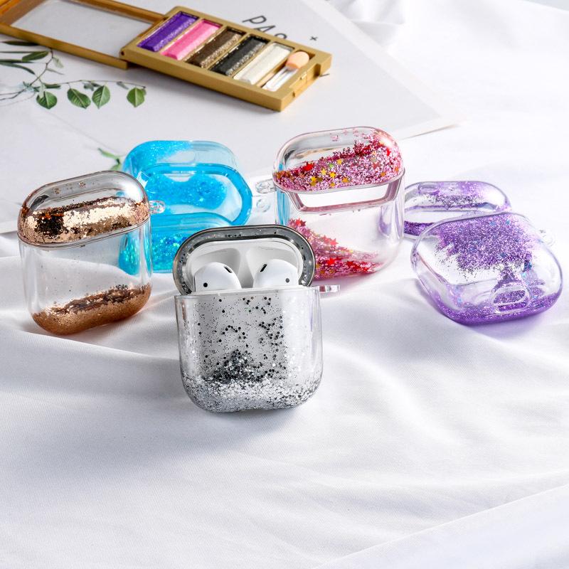 PC hard applicable Apple AirPods4 wireless earphones AirPodsPro foreign trade quicksand 1/2 generation earphone case