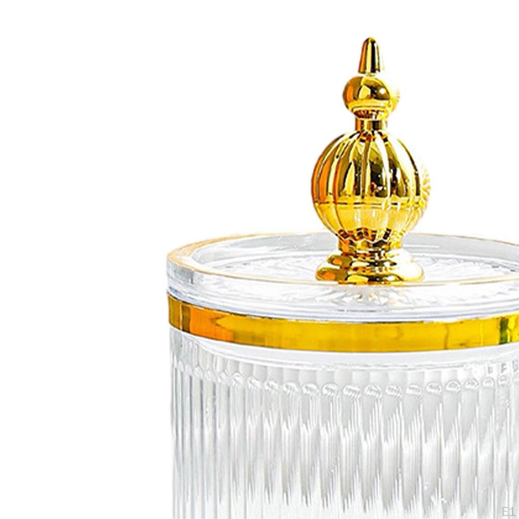 Przezroczysty akrylowy pojemnik na waciki z pokrywką na toaletkę łazienkową