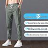 Men's Summer 2024 Ice Silk Joggers: Loose, Plus Size, Elastic Waist, Stretchy, Thin 9-Point Casual Pants