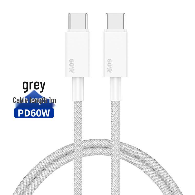 Dual-Head 60W Type-C PD Fast Charging Cable for Apple iPhone 15